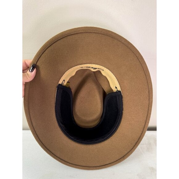 Cabelas Wool Felt Mens L XL Pecan Tan Western Hat All Seasons Outdoors Utility - Picture 9 of 16